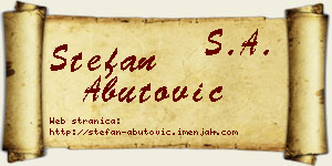 Stefan Abutović vizit kartica